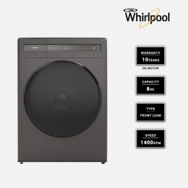 WHIRLPOOL 8Kg Fully Automatic Front Loading Inverter Washing Machine (Grey) WFC80602RT-D